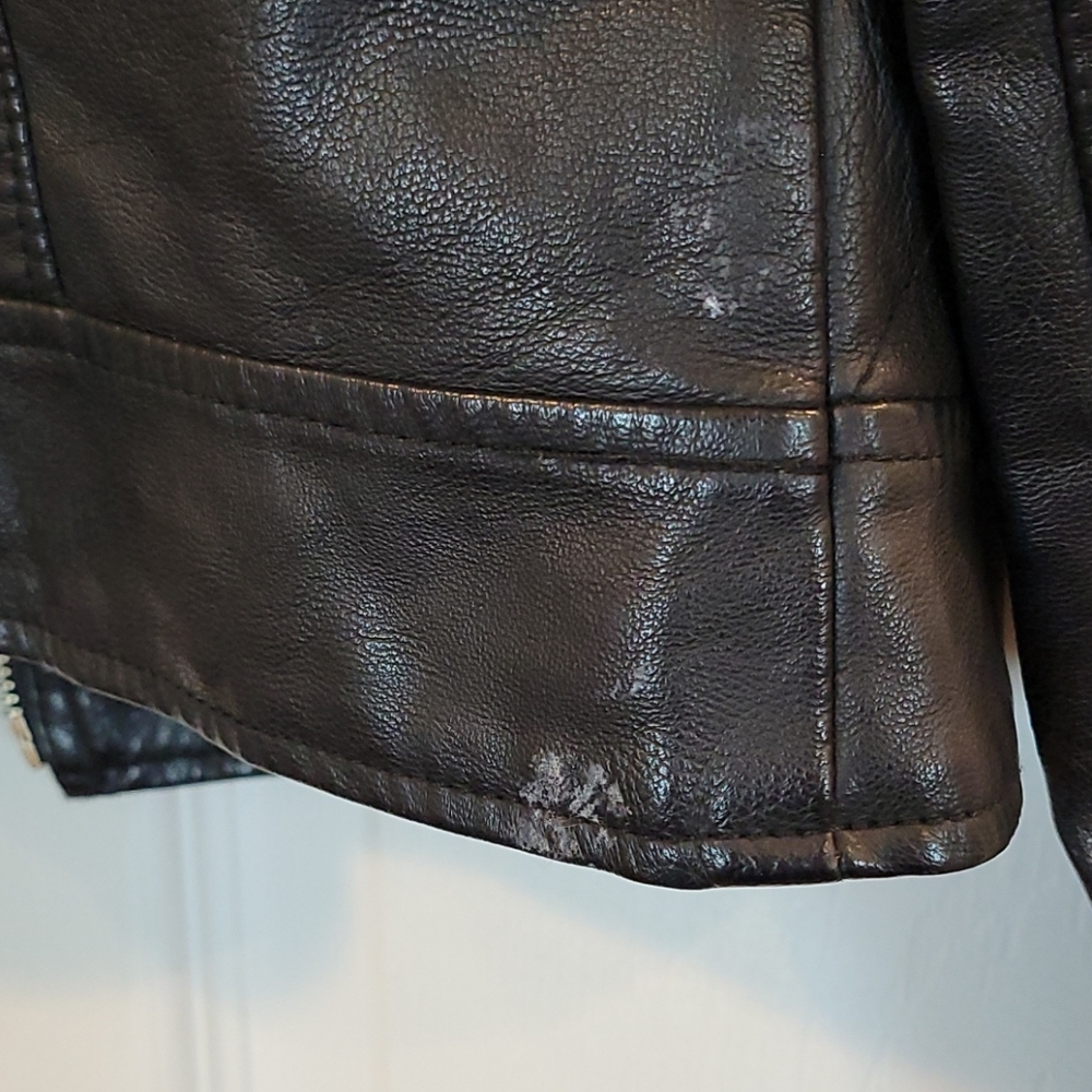 Moto faux leather jacket, black, size 8, New Look - Picture 8 of 10